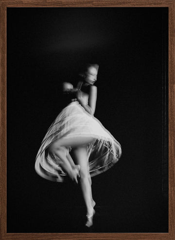 Ethereal Dancer in Motion | Poster - Walnut Frame Interior