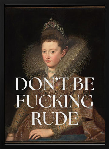 Sassy Royal Portrait | Poster - Black Metal Frame Interior