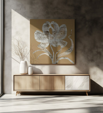 Rustic Wood Flower | Canvas - Room Interior 2