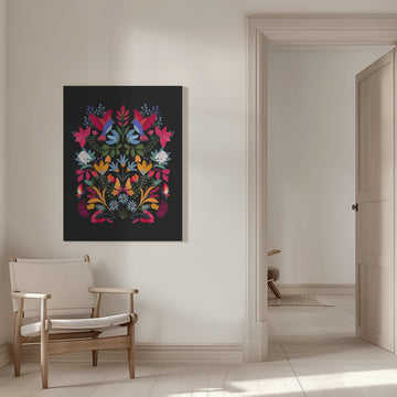 Bohemian Floral Birds | Canvas - Room Interior 1