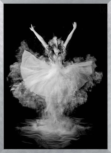 Ethereal Powder Dance | Poster - Silver Frame Interior