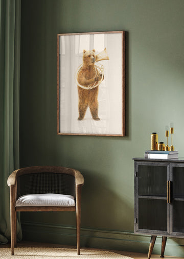 Whimsical Tuba Bear | Poster - Room Interior 2