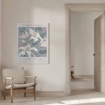New York Flower Market Lilies | Canvas - Room Interior 1