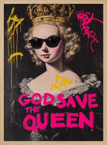 God Save the Queen | Poster - Wood Frame Interior