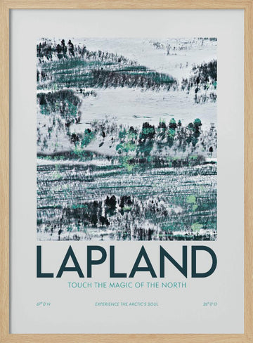 Lapland Winter Landscape | Poster - Wood Frame Interior