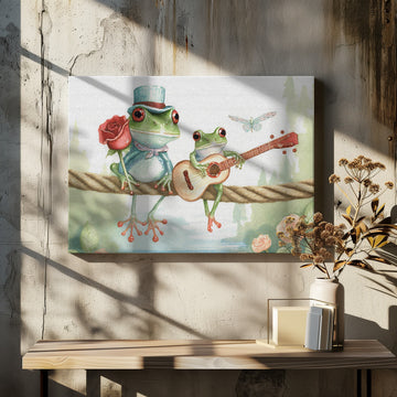 Frogs on a rope | Canvas - Room Interior 2