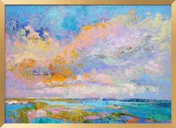Colorful Landscape | Poster - Gold Frame Interior