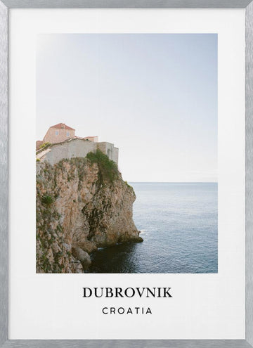 Dubrovnik Travel poster | Poster - Silver Frame Interior