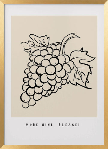Grapes of Joy | Poster - Gold Frame Interior