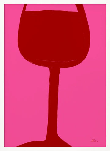 Red Wine | Poster - White Frame Interior