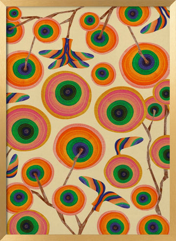 Rainfield | Poster - Gold Frame Interior