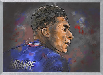 Football Player Profile | Poster - Silver Frame Interior