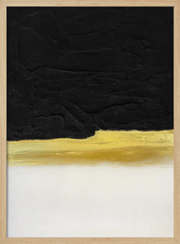 Black Gold Horizon | Poster - Wood Frame Interior