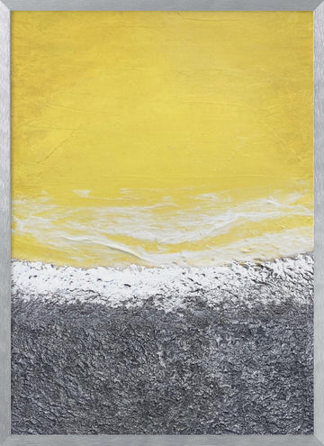 Textured Beach Abstract | Poster - Silver Frame Interior