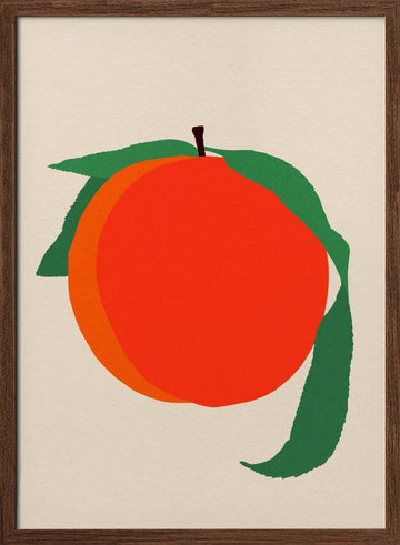 Peach | Poster - Walnut Frame Interior