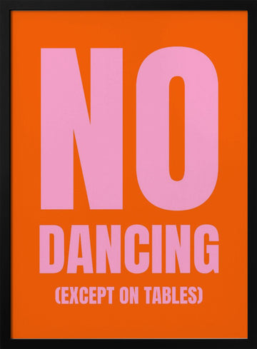Funny Dance Rules | Poster - Black Metal Frame Interior