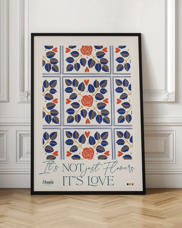 Love Flowers Botanical Pattern | Poster - Room Interior 1