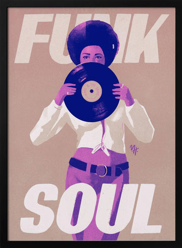 Retro Funk Soul | Poster - Black Metal Frame Interior