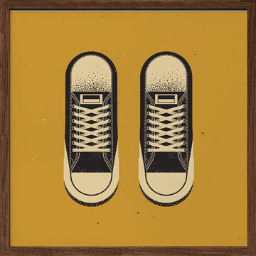 Classic Canvas Sneakers | Poster - Walnut Frame Interior