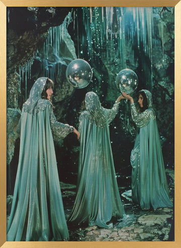 Mystical Ice Cave Women | Poster - Gold Frame Interior