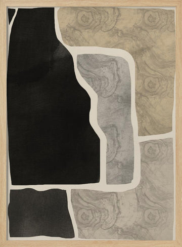 Abstract Organic Textures | Poster - Wood Frame Interior