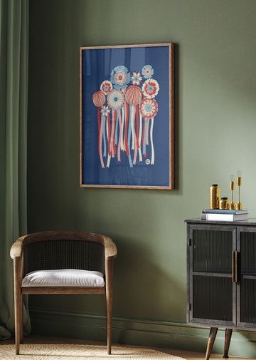 Patriotic Rosette Ribbons | Poster - Room Interior 2