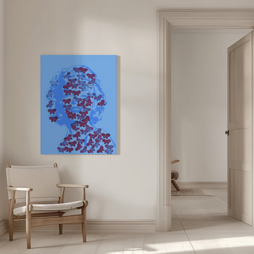 Blue Marilyn Butterflies | Canvas - Room Interior 1