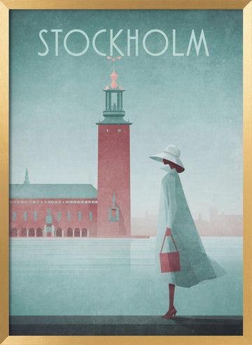 Stockholm-1 Stockholm City Hall | Poster - Gold Frame Interior