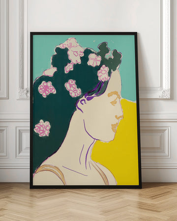 Serene Floral Portrait | Poster - Room Interior 1