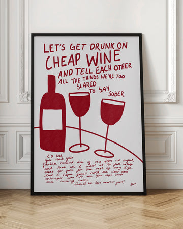 Cheap Wine | Poster - Room Interior 1