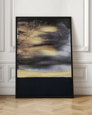 Golden Horizon Abstract | Poster - Room Interior 1