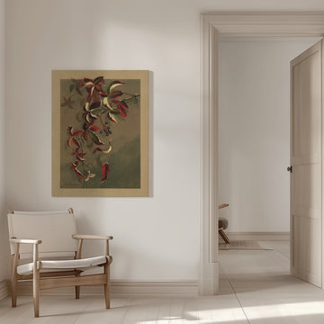 Autumn Leaves With Black Berries | Canvas - Room Interior 1