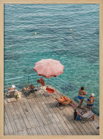 Seaside Pier Leisure | Poster - Wood Frame Interior