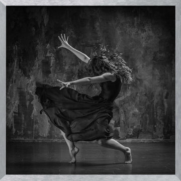 Expressive Dance Flow | Poster - Silver Frame Interior