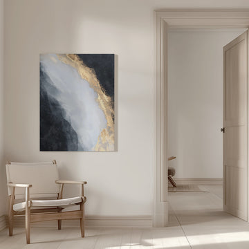 Golden Black Flow | Canvas - Room Interior 1