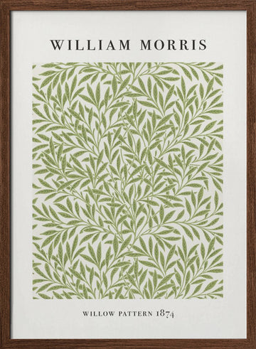 Willow Pattern | Poster - Walnut Frame Interior