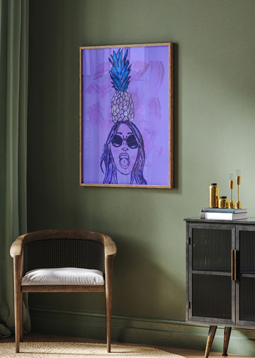 Pineapple Cool Girl | Poster - Room Interior 2