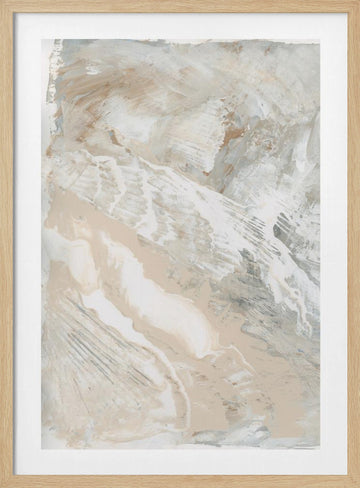 Fluid Neutral Texture | Poster - Wood Frame Interior
