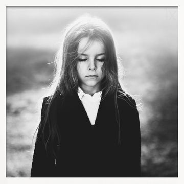 Peaceful Child Portrait | Poster - White Frame Interior
