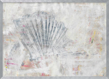 Faded Fan Abstract | Poster - Silver Frame Interior