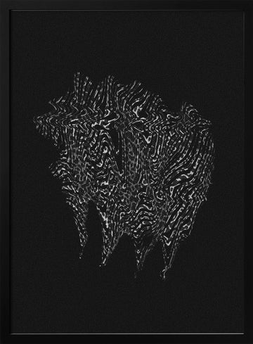 Dynamic Abstract Flow | Poster - Black Metal Frame Interior