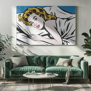Pop Art Woman In Bed | Poster - Room Interior 1