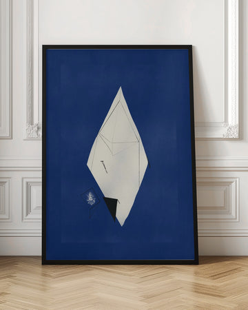 Abstract Blue Geometry | Poster - Room Interior 1