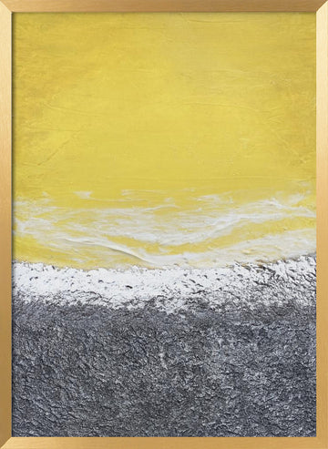 Textured Beach Abstract | Poster - Gold Frame Interior