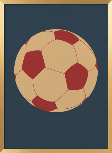 Classic Soccer Ball | Poster - Gold Frame Interior