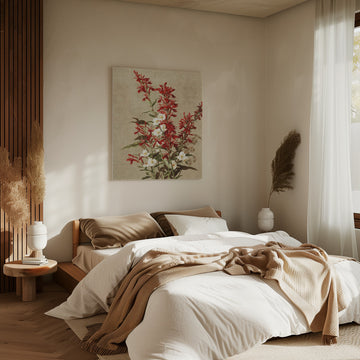 Cardinal Flowers | Canvas - Room Interior 2