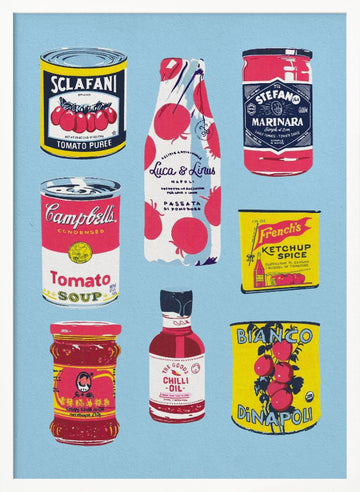 Retro Kitchen Food | Poster - White Frame Interior