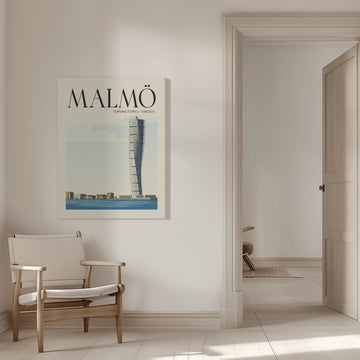 Malmö Travel Poster | Canvas - Room Interior 1