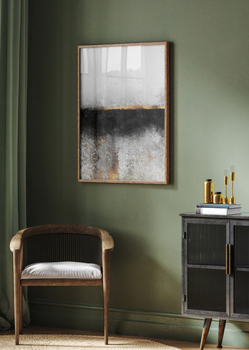 Abstract Gold Line | Poster - Room Interior 2