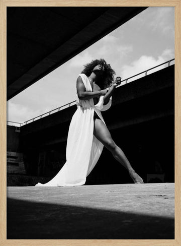 Graceful Urban Pose | Poster - Wood Frame Interior